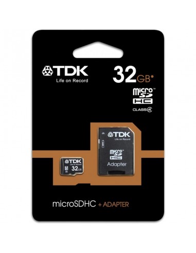 TDK MICRO SDHC 32GB Class 4 (with SD adapter)
