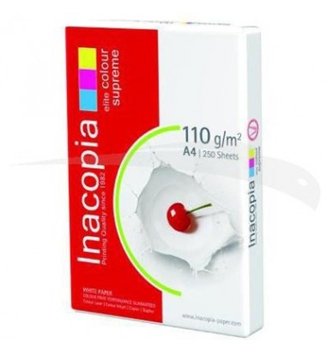 8 Ramettes de papier blanc - INACOPIA - A4 - 110gr 250 F