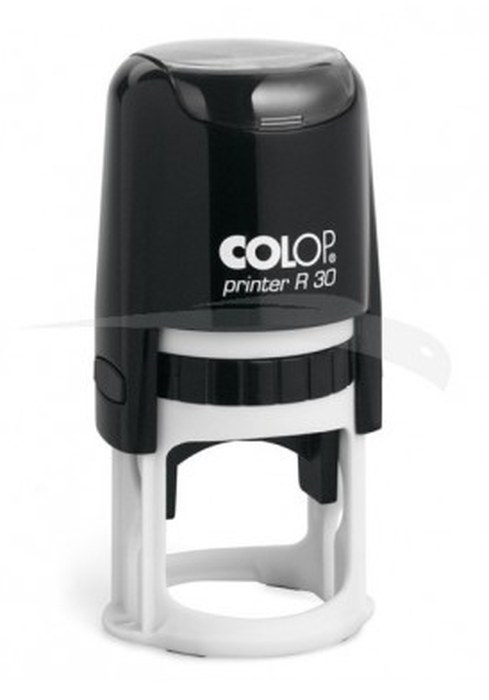 Cachet personnalisable COLOP Printer R30 format empreinte Ø 30 mm 5 lignes Col Bleu