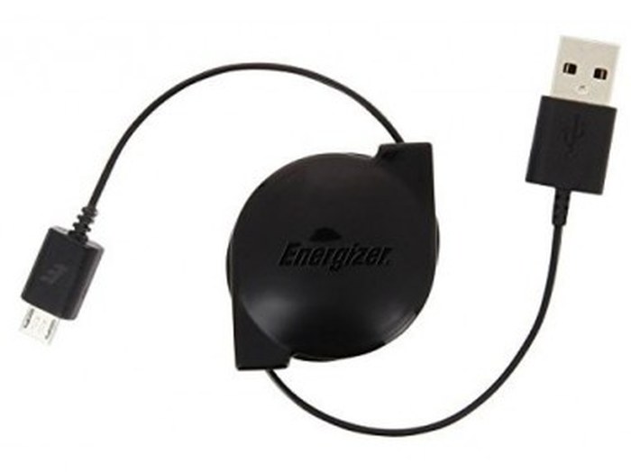 Energizer Hightech USB RETRACTABLE CABLE MICRO-USB - BLACK