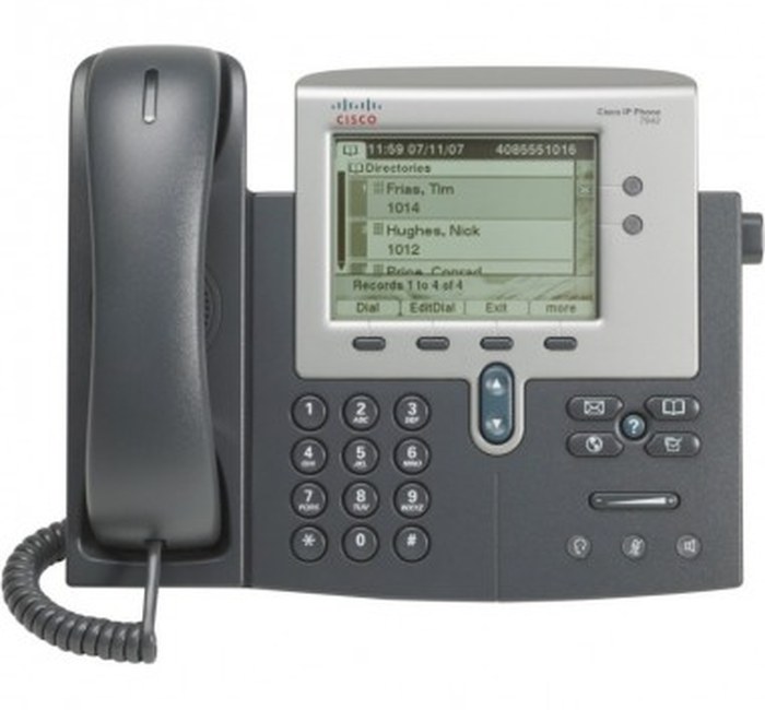 Téléphone VoIP Cisco Unified 7942G avec Écran monochrome 5\" - PoE