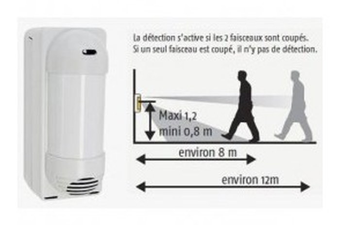 Détecteur extérieur double IR filaire