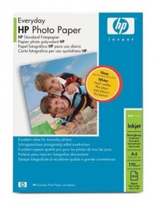 Papier photo brillant HP Everyday - 100 feuilles, A4, 210 x 297 mm (Q2510A)
