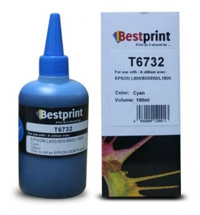 Bouteille d'encre BESTPRINT Serie L Photo /Cyan /100 ml /C13T67324A