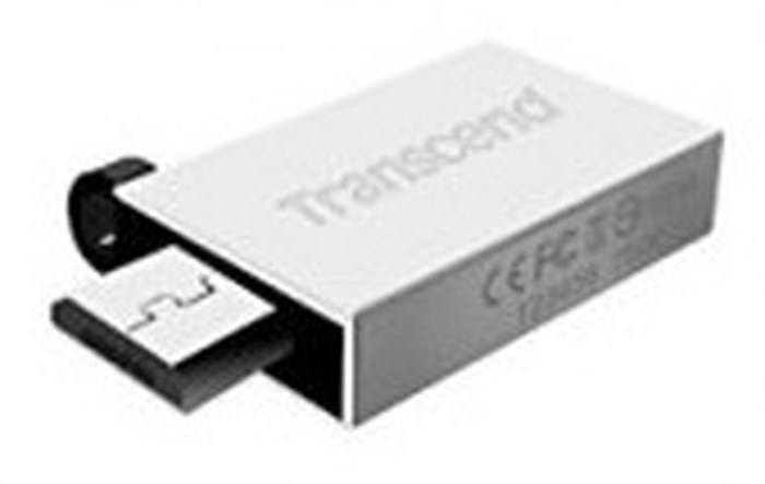 Mini Clé USB DUAL OTG Transcend Silver 16 GO