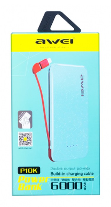 Batterie power bank AWEI P10K VERT