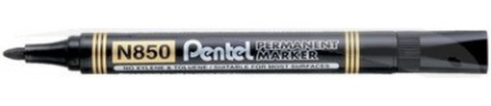 Marqueur permanent N850 - PENTEL - pointe ogive, noir - Boite de 12 MARQUEUR
