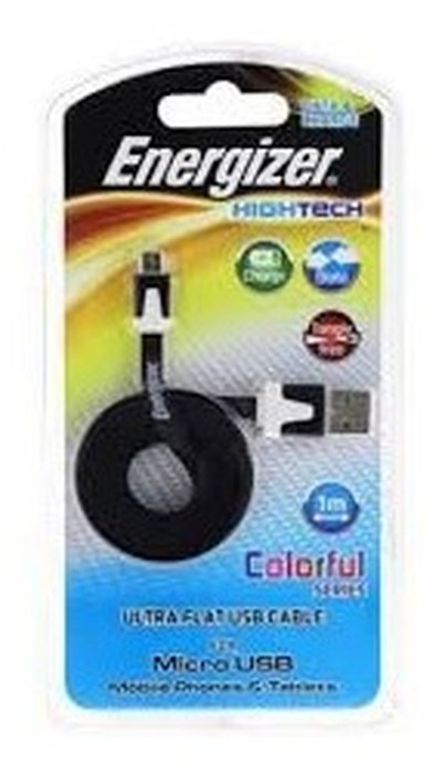 Energizer Hightech Ultra flat Micro-USB cable charge + data - black