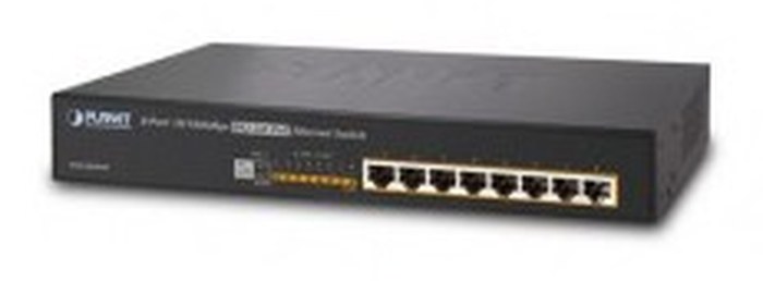 PLANET FSD-808HP 8-Port 10/100Mbps 802.3at PoE Desktop Switch