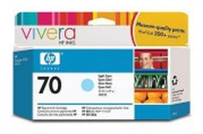 HP 70 130 ml Light Cyan Ink Cartridge with Vivera Ink (C9390A)