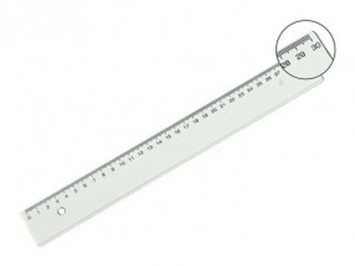 REGLE PLATE EN CRISTAL - 30CM - LOT DE 5 RÈGLES