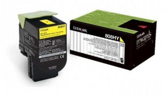 Lexmark 808HY Yellow Toner Cartridge (80C8HY0)