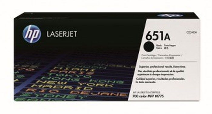 HP 651 pour LaserJet 700 Color MFP 775 Black Crtg (CE340A)