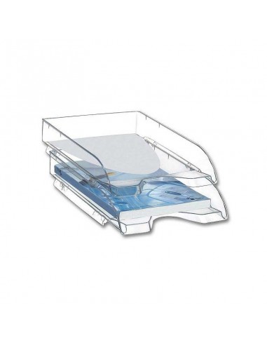 CORBEILLES À COURRIER TRANSPARENT ( Blanc ) - LOT DE 10