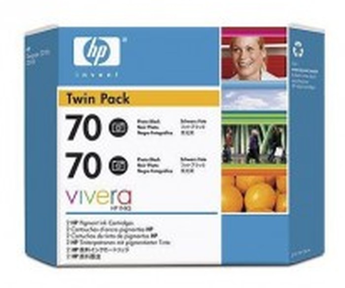 HP 70 2-pack 130-ml Photo Black Ink Cartridges (CB340A)