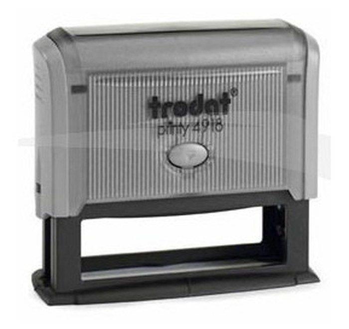 Cachet Personnalisable TRODAT 4918 format empreinte 75 mm x 15 mm 3 lignes