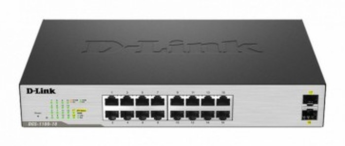 Switch Administrable D-LINK 16 ports Gigabit Green Ethernet avec 2 SFP ports (DGS-1100-18)