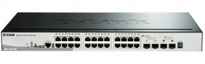Switch Administrable D-LINK 24 ports PoE 10/100/1000 Mbps plus 2 ports SFP Gigabit et 2 ports SFP+ 10 G