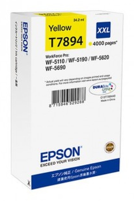 Cartouche d'encre EPSON Ultra Jaune XXL (4000 pages)
