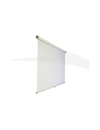 Écran de projection mural ORAY 180 x 180 cm sous carter en tôle d'acier blanc laqué