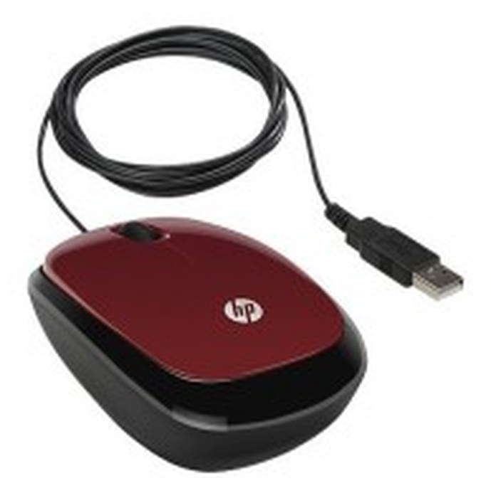 HP X1200 Wired Red Mouse 9G 3000 100 100 (H6F01AA)