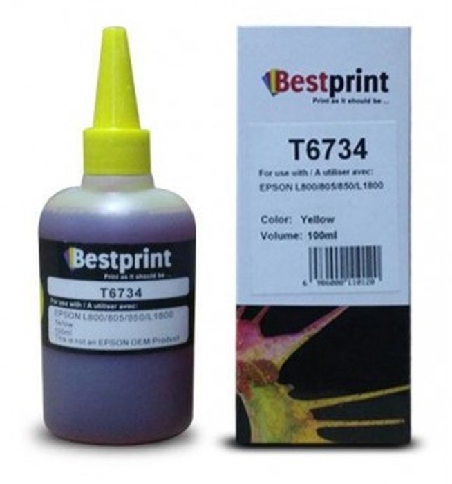Bouteille d'encre BESTPRINT Serie L Photo /Yellow /100 ml /C13T67344A