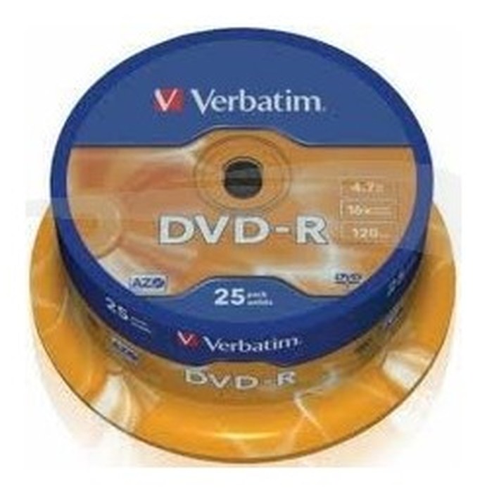 DVD-R - VERBATIM - 16 X 4.7GB - BOÎTE DE 25 DVD-R