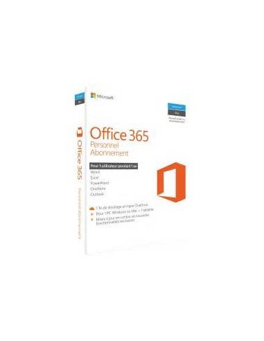 MS Office 365 Personal 32/64 Frensh Subscr 1YR Africa Only EM Medialess (Abonnement 1 an pour les particuliers)