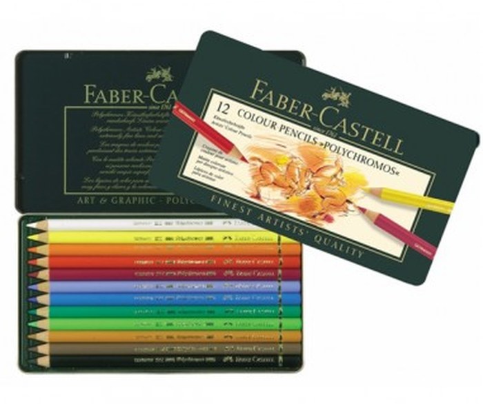 12 Crayons Polychromos Boite Metale