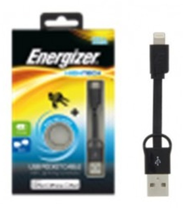 Energizer Pocket Cable Micro-USB charge + data - Black