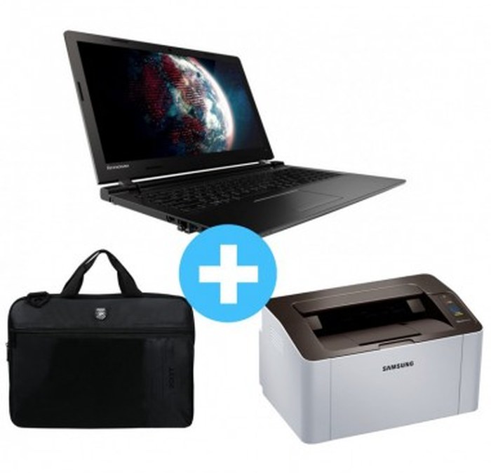 PC portable Lenovo IdeaPad 100-15 + Sacoche ordinateur LIBERTY 15,6\" + Imprimante Laser Monochrome Samsung M2020