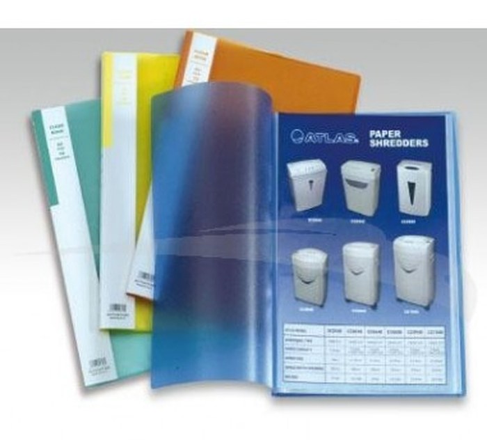 PORTES-VUES TRANSPARENTS ATLAS AVEC 10 POCHETTES A4-LOT DE 24