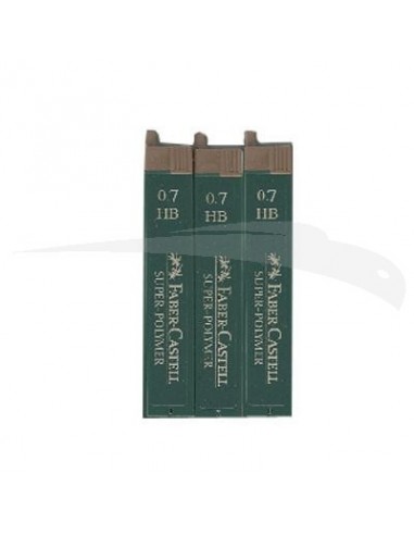 ETUIS MINES HB 0.7MM - FABER CASTELL - Lot de 3 étuis de 12 mines