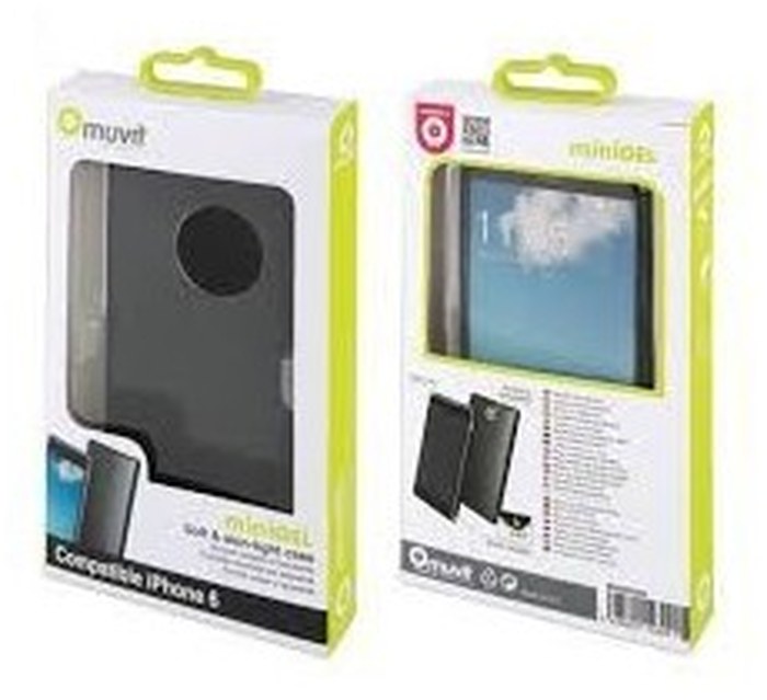 Etui minigel noir Apple Iphone 6 Muvit