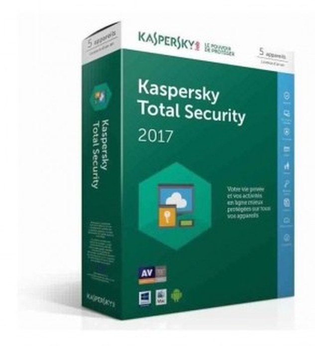 Kaspersky Total Security 2017 2 Postes / 1 An Mult (KL1919FBBFS-7MAG)