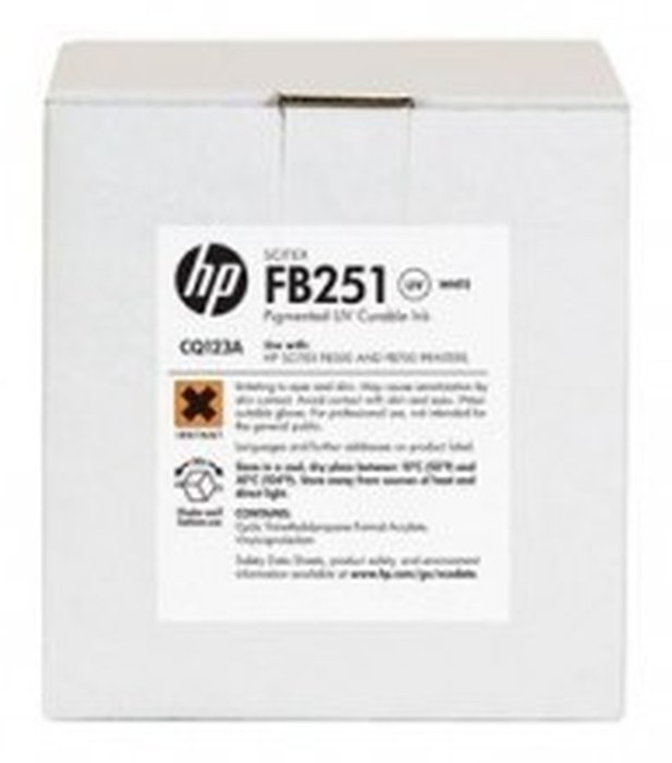 Encre HP Scitex FB251 /Blanc /2 litres /Imprimante industrielle HP Scitex FB500 - FB700 - Imprimante HP Scitex FB550 - FB750