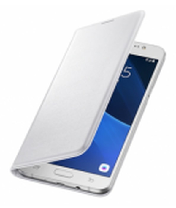 Etui SAMSUNG Flip Wallet /Blanc /Pour J7 2016