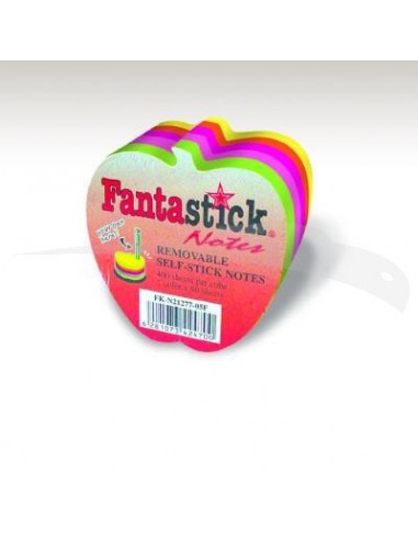 POST IT - FANTASTICK - POMME FLUO - 400 FEUILLES - lot de 12 post-it