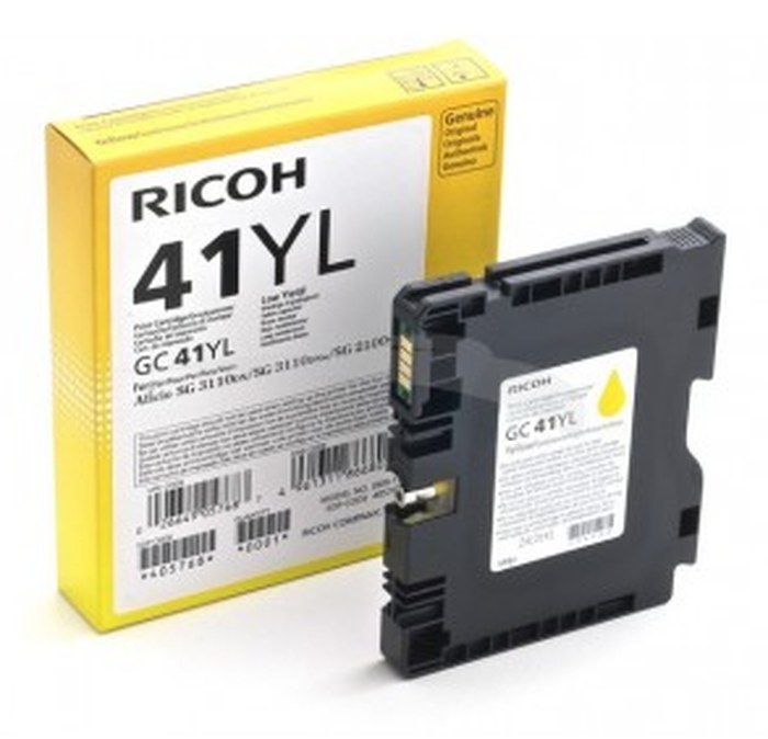 CARTOUCHE YELLOW RICOH GC41YL D'ENCRE GEL 600 pages