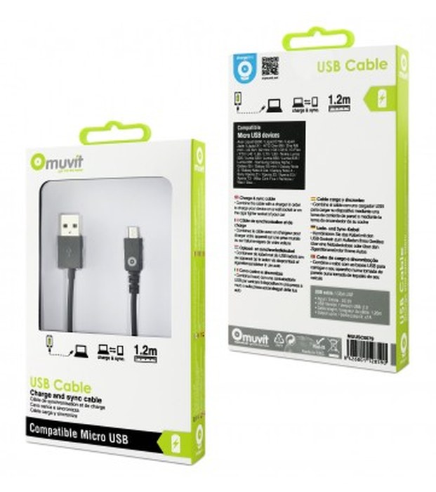 Cable USB-Lightning MFI Apple iPhone 5/5S/5C/iPod Touch 5/iPod Nano 7/iPad Mini/iPad Retina Muvit