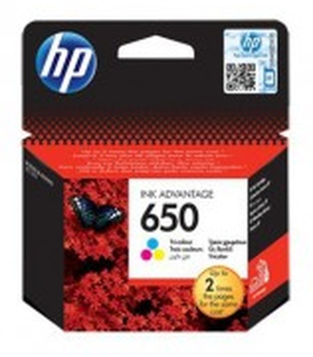 Cartouche d'encre trois couleurs HP 650 (CZ102AE)