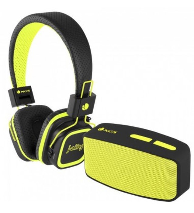 CASQUE SANS FIL + ENCEINTE NGS YELLOW GLITTER