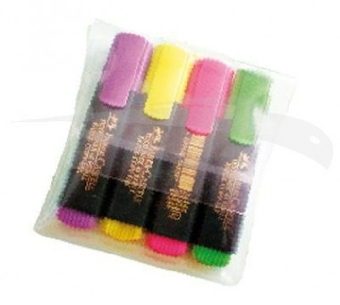 FLUORESCENT - FABER CASTELL - TEXTLINER - POCHETTE DE 4 FLUORESCENTS