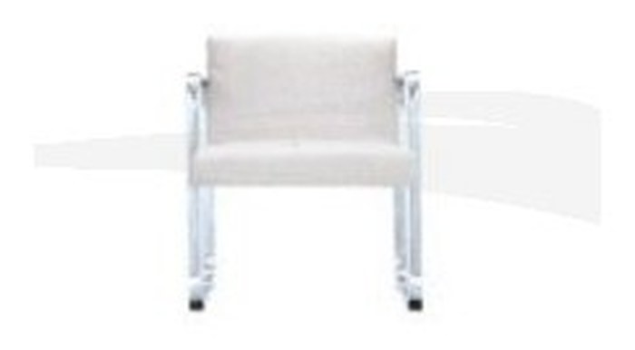 Fauteuil en PU et chrome en couleur noir, Dim. 68 x 63 x 78 cm