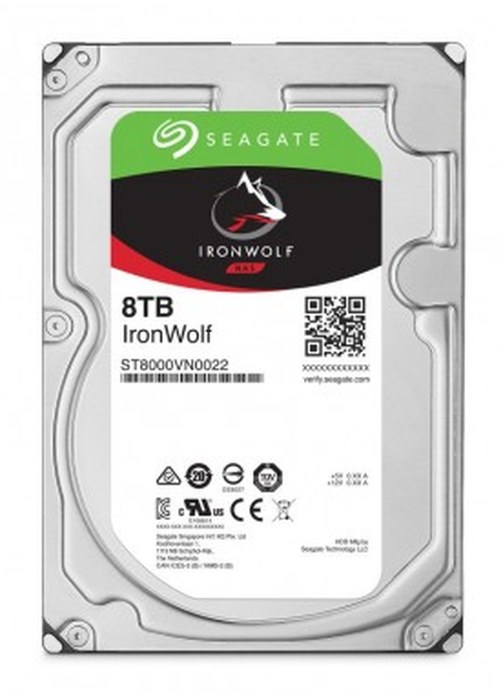 Disque dur interne 8 TB Seagate IronWolf - 3.5\" 7200 RPM 256 Mo SATA 6 Gb/s pour NAS
