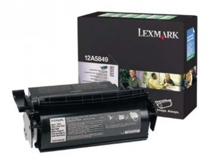 Optra T Toner Return Programme pour étiquettes Noir haute capacité (25K) (12A5849)