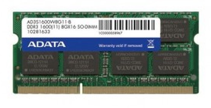 AD3S1600W4G11-S ADATA DDR3SO DIMM1600 512*84GB 11 SINGLE TRAY ADAT_AD3S1600W4G11