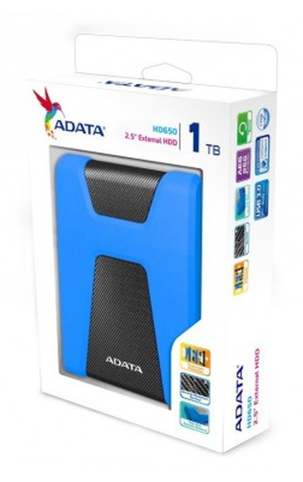 Disque Dur Externe ADATA DashDrive Durable HD650 1To (AHD650-1TU31-CBL)