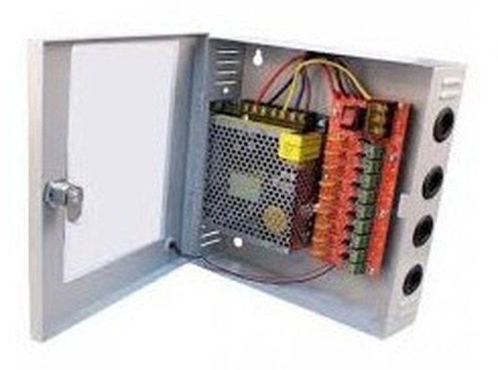Coffret de distribution d'alimentation (12V10A9C)