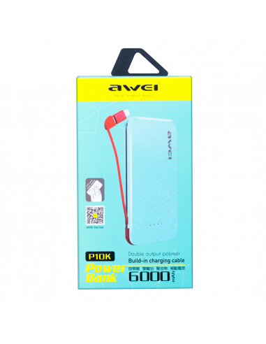 Batterie power bank AWEI P10K VERT